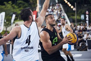 Міні-гумовий баскетбольний м'яч Wilson Unisex-Adult FIBA 3X3 (матчевий м'яч, комплект із сіткою для м'ячів)