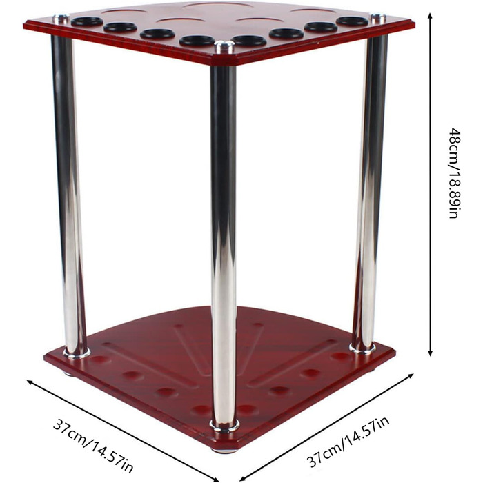 Кронштейн для більярдного кия 8 Набір тримачів для більярду Підставка для кия Підставка для бару Більярдна палиця Підлогова підставка Аксесуари для шкіл Будинки Клуби Дерево Червоне
