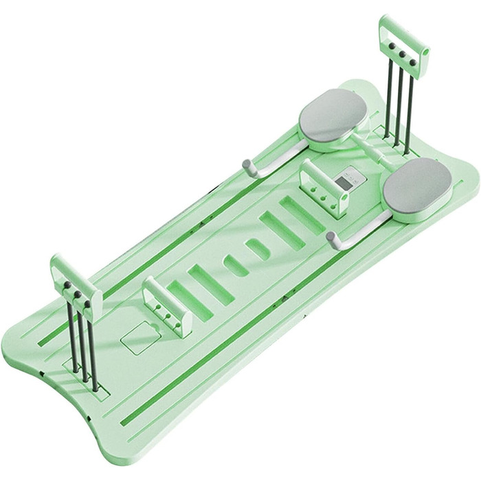 Ковзаюча дошка для пілатесу - 106 x 41 x 7 см Дошка для пілатесу для дому Складна дошка-реформатор для пілатесу зі стрічками опору, багатоцільовий основний тренажер, дошка для вправ для гнучкості зелений