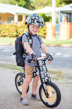 Дитячий велосипедний шолом Kiddimoto Skullz/Pirat, спортивний шолом для скейта, самоката, біговела, розмір M (53-58 см)