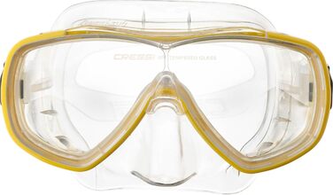 Маска для підводного плавання Onda або Набір трубок Onda Mask і Snorkel Mexico, один розмір, дорослий унісекс прозорий/жовтий набір трубок одномісний