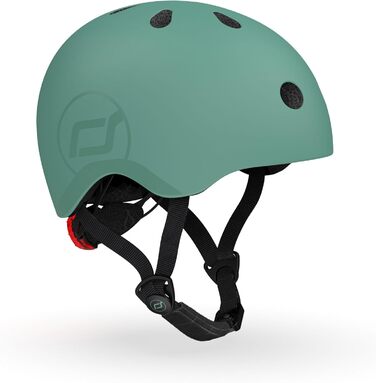 Дитячий шолом Scoot and Ride з регульованими ремінцями, матовим покриттям, розміри S/M, LED-ліхтарем і м’якою флісовою підкладкою для безпеки
