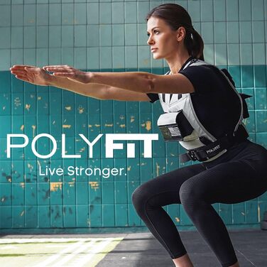 Жилет обтяжений Polyfit Warrior 11,3-20,4 кг, регульований (сірий)