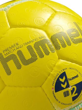 Гандбольний м'яч hummel Premier Hb дорослий розмір (талія 3 EU, ЖОВТИЙ/БІЛИЙ/СИНІЙ)