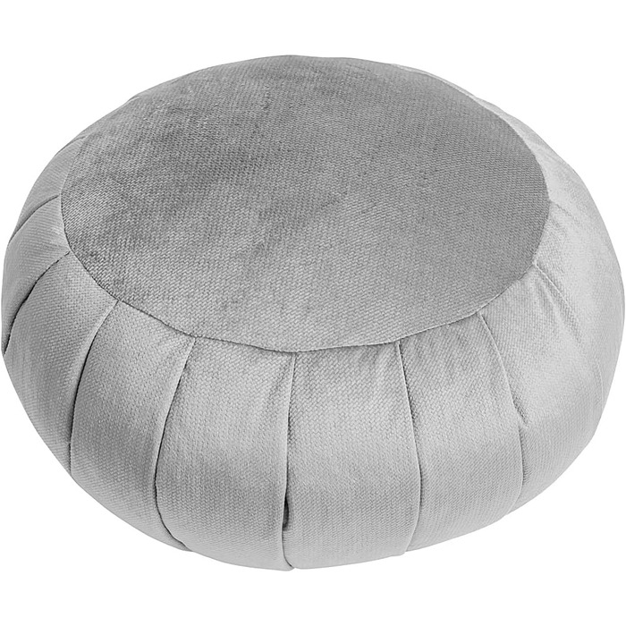 Подушка для медитації Sensory Owl Zafu Yoga Cushion з оксамиту 100 м'який оксамит гречана оболонка наповнювач кругла висота сидіння 18 см 35 лаванда (срібло)