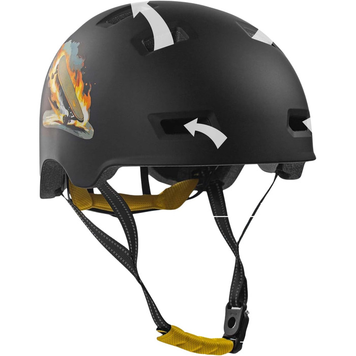 Шолом Crazy Safety Rampage Orange Schlange для велосипеда, скейтборда, роликів і BMX, регульований, розмір M (54-57 см), для чоловіків, жінок і дітей