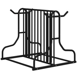 DURHAND Bicycle Stand Multi-Stand Колісна підставка Атмосферостійка підставка для 4 велосипедів, двостороння, сталева 90 x 80 x 80 см, чорна | Аосом