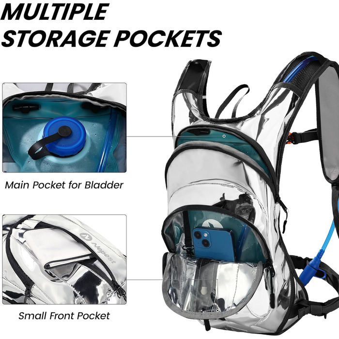 Рюкзак Hydration Pack, легкий, 2 л міхур для прогулянок і велоїзди