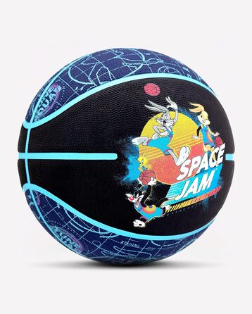 Куля для корту Spalding Space Jam Tune 84560Z Жіночі, дитячі, чоловічі баскетбольні м'ячі 84560Z7 Чорний ЄС (7 Велика Британія)