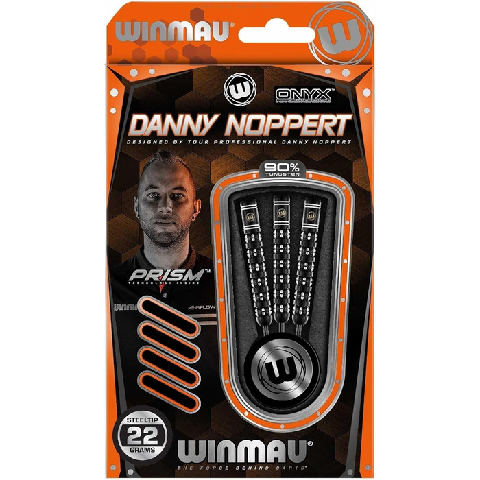 Дротики WINMAU Danny Noppert Freeze Edition, 90% вольфрам, 22г