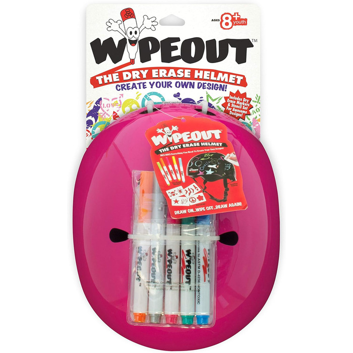 Шолом Wipeout Dry Erase - Створіть дизайн (рожевий, вік 8)