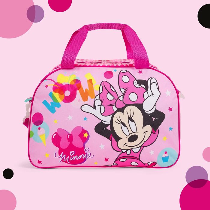 Сумка спортивна PERLETTI Minnie Mouse рожева, водонепроникна 42x28x21 см