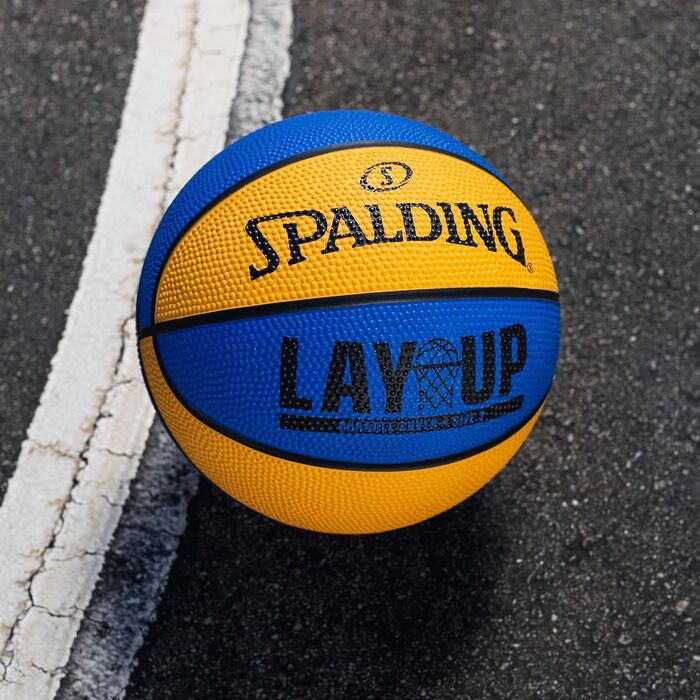 Відкритий баскетбольний м'яч Spalding Lay-Up Mini 55,9 см (версія 2022, міні-розмір 22', синій / помаранчевий)