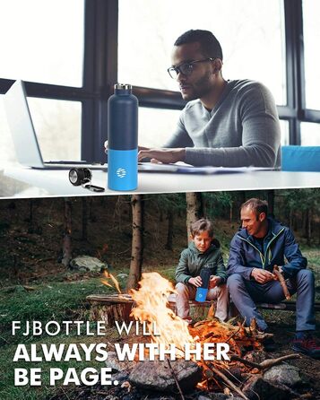 Термос-бутилка FEIJIAN FJbottle 316 з нержавіючої сталі, вакуумна, 750/1000 мл, з карабіном, BPA-free, герметична спортивна пляшка для спорту, роботи та подорожей