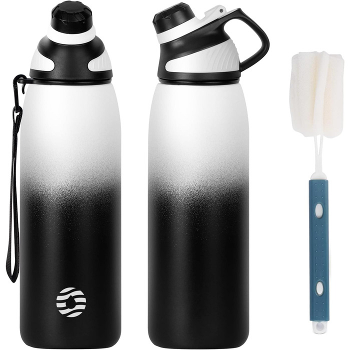 Термос Fjbottle із нержавіючої сталі, 600/800/1000/1500 мл, ізольована спортивна пляшка для води з магнітною кришкою, BPA-free, вакуумна, для гарячих і холодних напоїв, не протікає