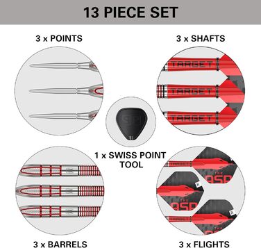 Дротики Nathan Aspinall Gen 2 95% вольфрам Swiss Point 24 г