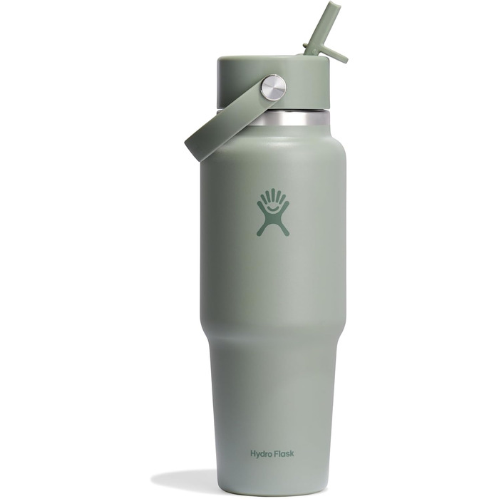 Термобутилка Hydro Flask 946 мл з нержавіючої сталі з вакуумною ізоляцією TempShield, кришкою з трубочкою, для подорожей, Agave