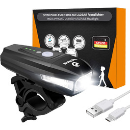 Світлодіодний набір велосипедних ліхтарів StVZO з USB акумулятором, передня і задня фара для велосипеда, велосипедне освітлення для дітей і дорослих