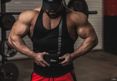 Пояс для важкої атлетики Beast Power Gear з важільною пряжкою, 10/13 мм, ширина 10,2 см, для пауерліфтингу, тяг, присідань, потужна підтримка спини