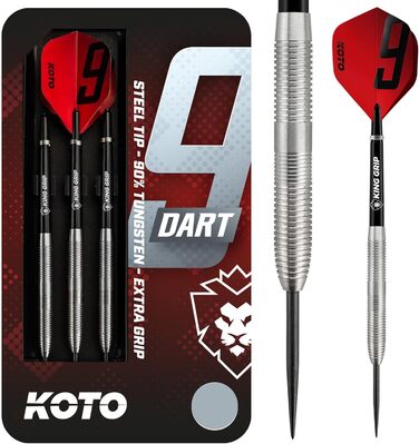 Набір KOTO 9-Darts 90 23 г 3 бочки, польоти, запаси, гаманець Pro Grip