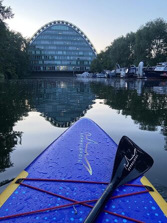 Надувна SUP-дошка для плавання Ocean Blue & Yellow 335x81x15 см