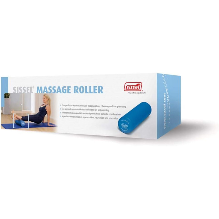 Масажний ролик Sissel Pilates Roller Pro 45см Синій