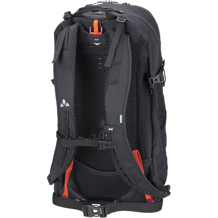 Рюкзак VAUDE Wizard 18+4 чорний, водовідштовхувальний туристичний рюкзак для жінок і чоловіків, зручна система перенесення, органайзер