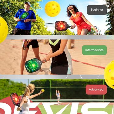 Набір для піклболу iDEVISE: 2 фібергласові ракетки, 4 м’ячі, сумка, преміум-якість
