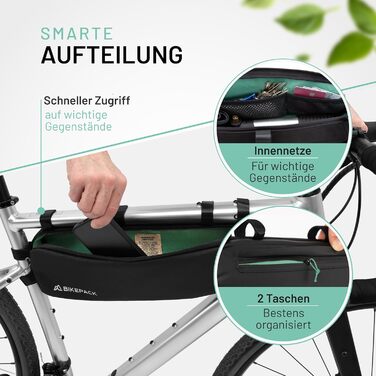Велосипедна сумка на раму BIKEPACK для шосейних і гірських велосипедів, преміум якості, верхня сумка для байкпакінгу