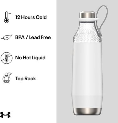 Пляшка для води Under Armour Infinity 650 мл, сатинова чорна, спортивна, 22oz