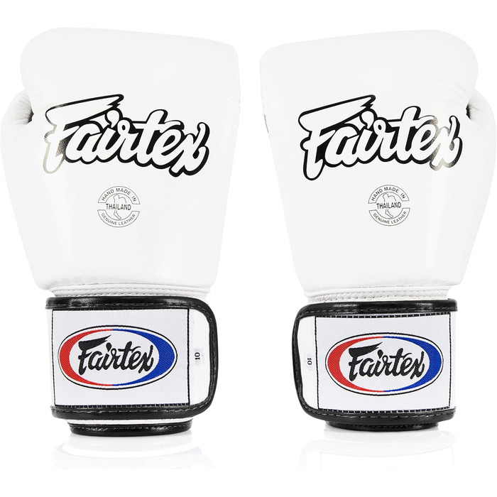 Боксерські рукавички Fairtex BGV1 10 oz для муай-тай, MMA, чоловіків, жінок та дітей, білі, легкі, амортизаційні, для тренувань та спарингів