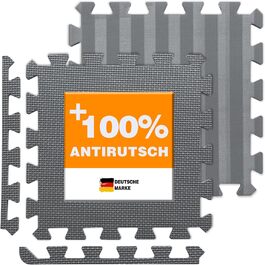 Підлогова захисна мат для спортзалу BodenMax, антиковзка, 32x32x1 см, чорна і сіра, набір 12/24/36/48 шт.