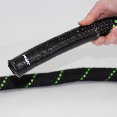 Мотузка POWRX Battle Rope Premium Ø38 мм, різні довжини, з тренуванням