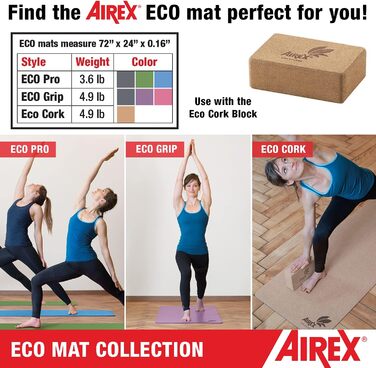 Килимок для йоги Airex Eco Grip (рожевий)