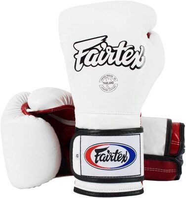 Боксерські рукавички Fairtex BGV9, біло-червоні, 12 унцій