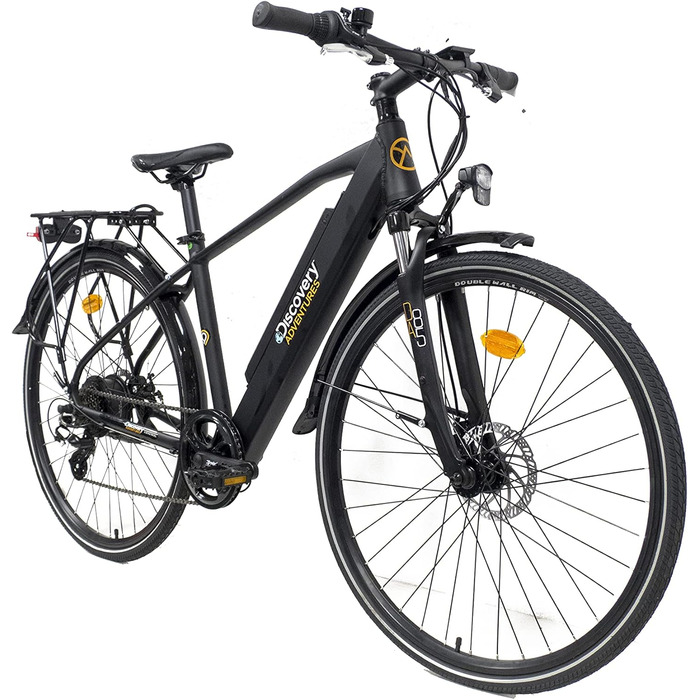 Електровелосипед Discovery Denver Men's E8200 28', Shimano 7-шв., матова чорна