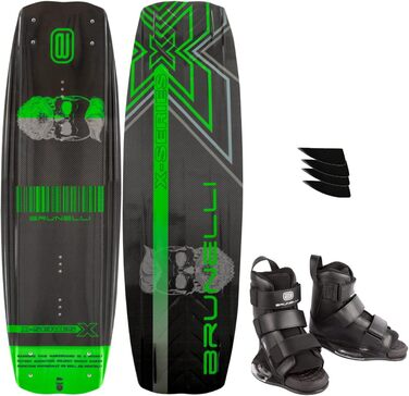 Набір вейкбордів Brunelli Carbon 138 см Wake Binding Wakeboard Binding XL (43-47)