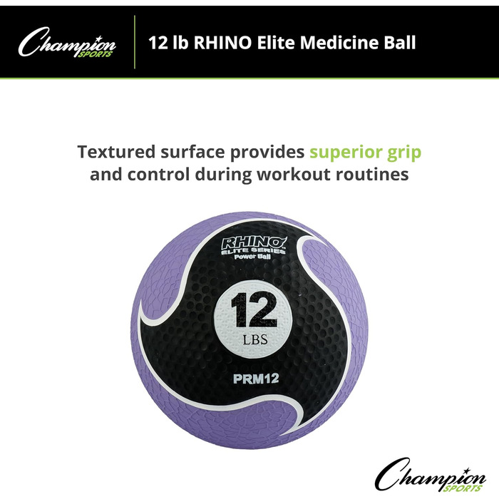 Медбол Champion Sports Rhino Elite 5,4 кг, фіолетовий