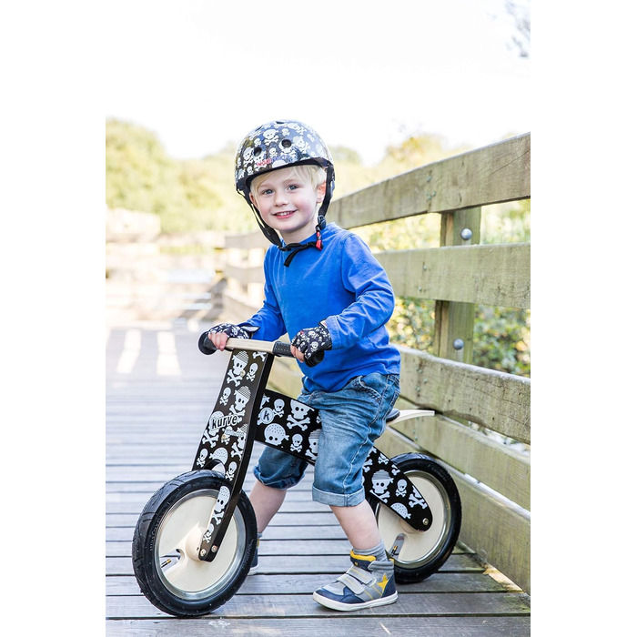 Дитячий велосипедний шолом Kiddimoto Skullz/Pirat, спортивний шолом для скейта, самоката, біговела, розмір M (53-58 см)
