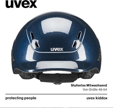 Дитячий кінний шолом uvex kiddox, легкий, з індивідуальним регулюванням розміру, оптимальною вентиляцією, глянцевий