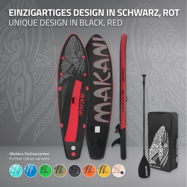 Надувна SUP-дошка ECD Germany 305-380 см, до 150 кг, комплект із веслом, сидінням-каяком і сумкою, різні моделі