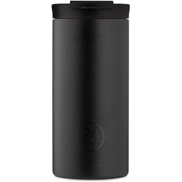Термокружка 24BOTTLES Travel Tumbler 600 мл, термос для кави і чаю, сталева екологічна пляшка, 6 годин гаряче/24 години холодне, герметична кришка, чорна