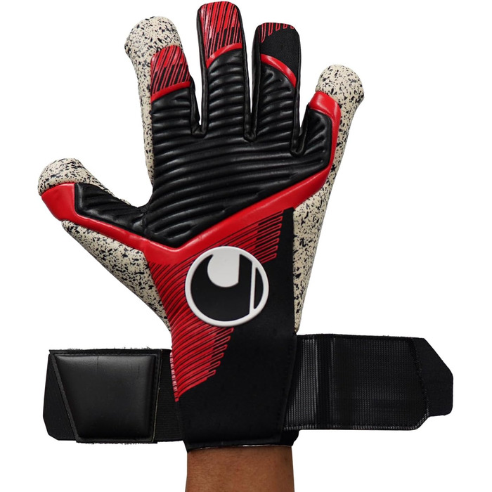 Рукавички Uhlsport Powerline Supergrip Hn (р. 9, чорн/черв/білі)