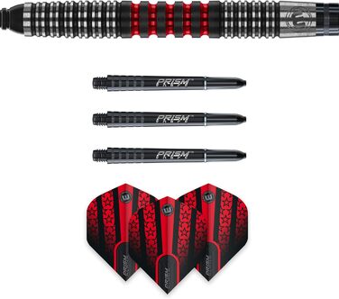 Дартс WINMAU Joe Cullen 18 г вольфрамові з м'яким наконечником, комплект з перами Prism та стержнями