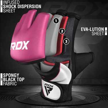Жіночі рукавички для ММА RDX з Maya Hide шкіри, для кікбоксингу, греплінгу, боксу, тренувань на мішку та муай тай