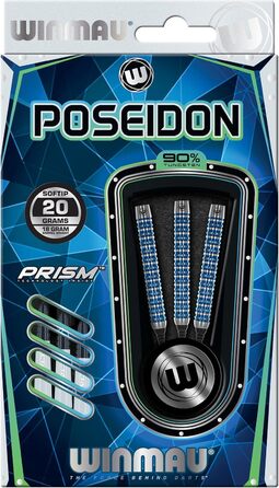 Набір дротиків WINMAU Poseidon сталевий наконечник 23г-25г з прольотами