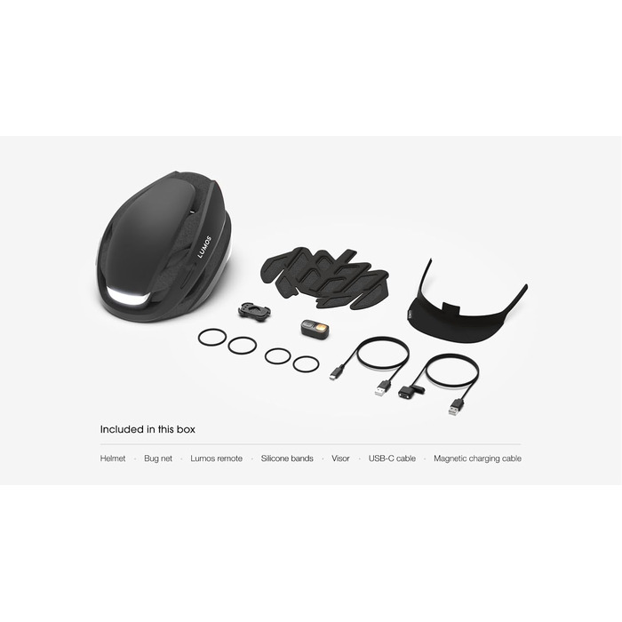 Розумний велосипедний шолом Lumos Ultra Smart-Helm Plus з LED-підсвіткою, поворотниками, стоп-сигналами, Bluetooth, для чоловіків і жінок, колір чорний, розмір M-L