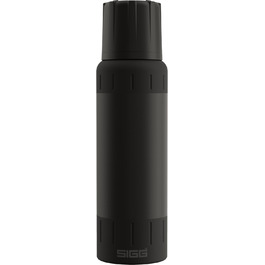 Термос SIGG Alpine Star 1 л, 27 годин гаряче, 100 годин холодне, з чашкою, нержавіюча сталь 18/8, для кемпінгу та подорожей, BPA-free, чорний, герметичний