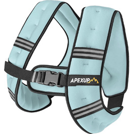 Жилет-обважнювач APEXUP 4,5 кг з відбивними смужками для чоловіків і жінок, пастельно-блакитний, для силових тренувань і бігу