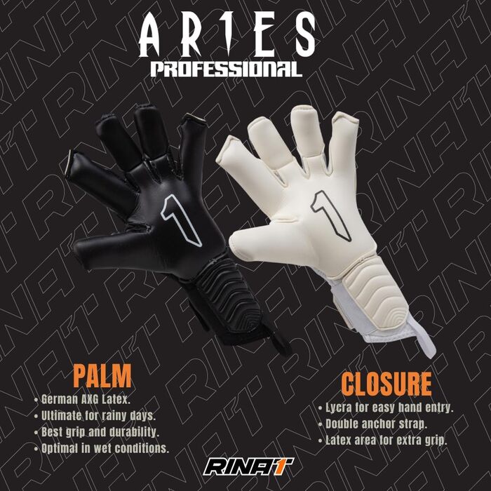 Воротарські рукавички Rinat Aries Nemesis Pro для дорослих, білі, розмір 7